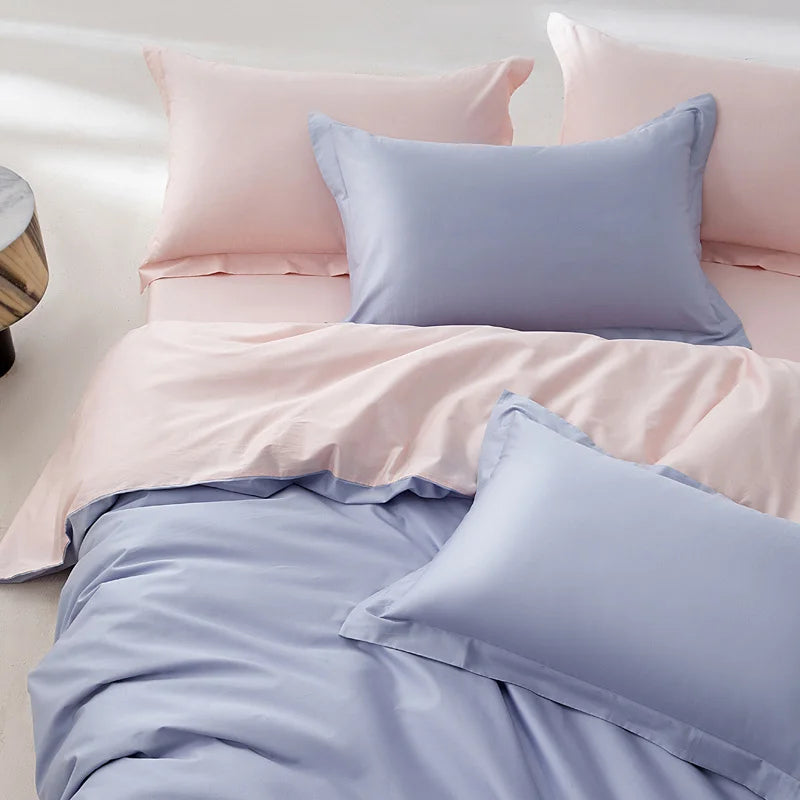 1pc Egyptian Cotton Duvet Cover Solid Color 100% Cotton 800 Thread Count Quilt Cover Korean Minimalist Style Bedding Ultra Soft
