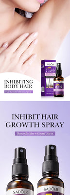 Natural Hair Inhibiting Spray Gently Soothes Nourishes Skin Painless Depilatory Agent Inhibits Hair Growth in Chest Armpit Thigh