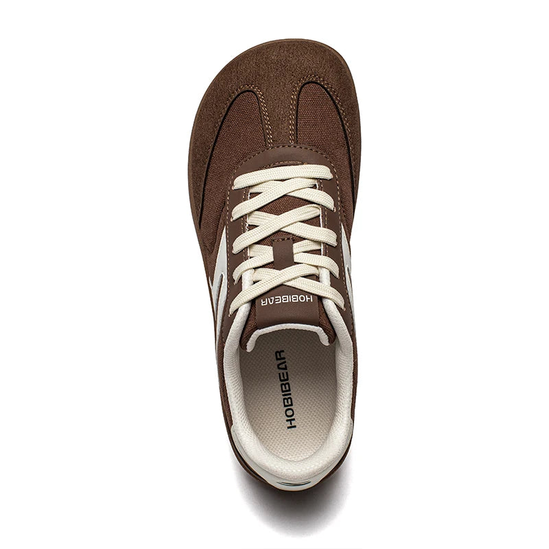 HOBIBEAR Barefoot Wide Toe Sneakers Unisex Zero Drop Minimalist Canvas Shoes Non Slip Lace Up Walking Sneaker