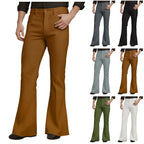 Vintage Flared Pants For Men Harajuku High Waist Skinny Pants Male Retro Slim Fit Bell Bottom Trousers Street Wear Pantalones