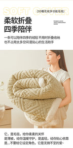 Winter Double Layer Sherpa Blanket Thicken Warmth Blankets for Bed 5D Carved Nap Blanket Quilt Plush Fuzzy Flannel Fleece Quilts