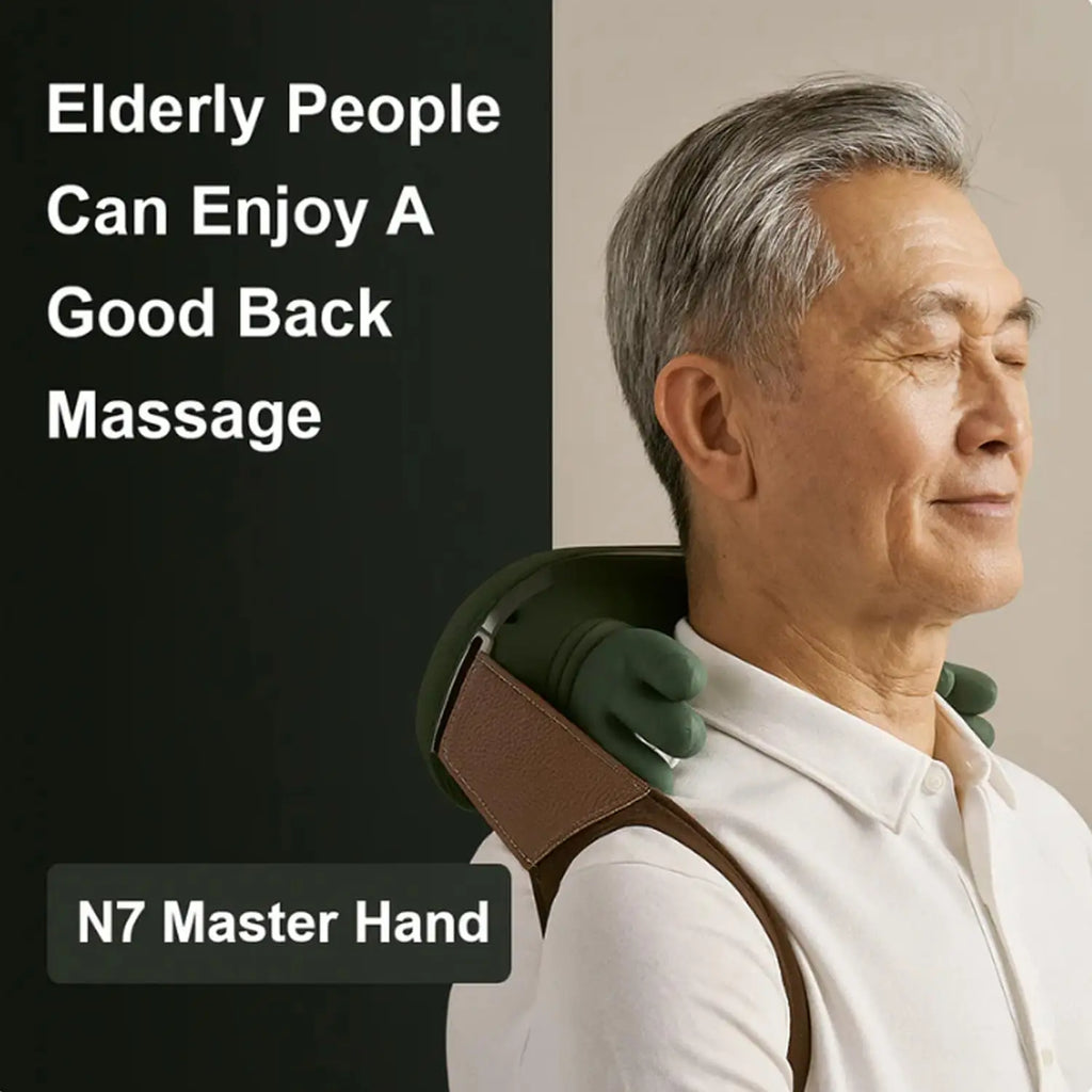 Bionic Neck Massager Portable Shiatsu Shoulder Massager Electric Deep Tissue Massage, Simulated Human Hand Design Muscle Relax