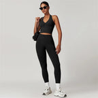 2-Piece Yoga Set – Crop Top & High Waist Leggings