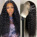 Rose Pink Small Curls Lace Front Wig 13x4 HD Deep Wave Frontal Wig for Women Synthetic Lace Frontal Wig Pre Plucked Daily