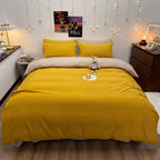 Bonenjoy 1 pc housse de couette  Dark Gray Color Duvet Cover Double Size funda nordica cama 150 Queen/King Size Bed Cover