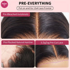 Beautyforever 3D Body Wave 7x5 Bye Bye KNOTS Glueless Wig Human Hair Ready To Wear Brazilian Human Hair Wig Fits All Size Heads