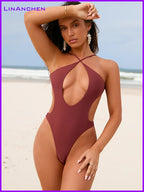 Sexy Women Swimsuit,Swimwear for Female High Waist Hot Spring Bathing Suit Bandage Beachwear Summer Swimming Winter Onsen Wear