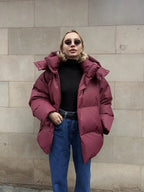 Women Winter Cotton Coat 2025 New Women Loose Cotton Padded Jacket Solid Hooded Parkas Coat Female Puffer Coat Winter Outwear