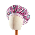 New Baby Unicorn Cartoon Print Satin Night Sleep Cap Elastic Wide Band Bonnet Hair Cover Hat Beanie Salon Bath Spa Shower Caps