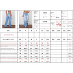 Womens Pants Womens Jeans Trendy Light Blue Distressed Baggy Relaxed Fit Wide Leg Denim