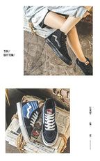Canva Women's Casual Korean Style Flat Shoes New Arrival Winter 2023 Trendy Ins Net Red Cotton Shoes Versatile For Students