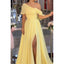 Saudi Arabia Sexy Yellow Prom Dresses for Women 2026 Pleated Chiffon Evening Gown Floor Length Formal Occasion Dress Customized