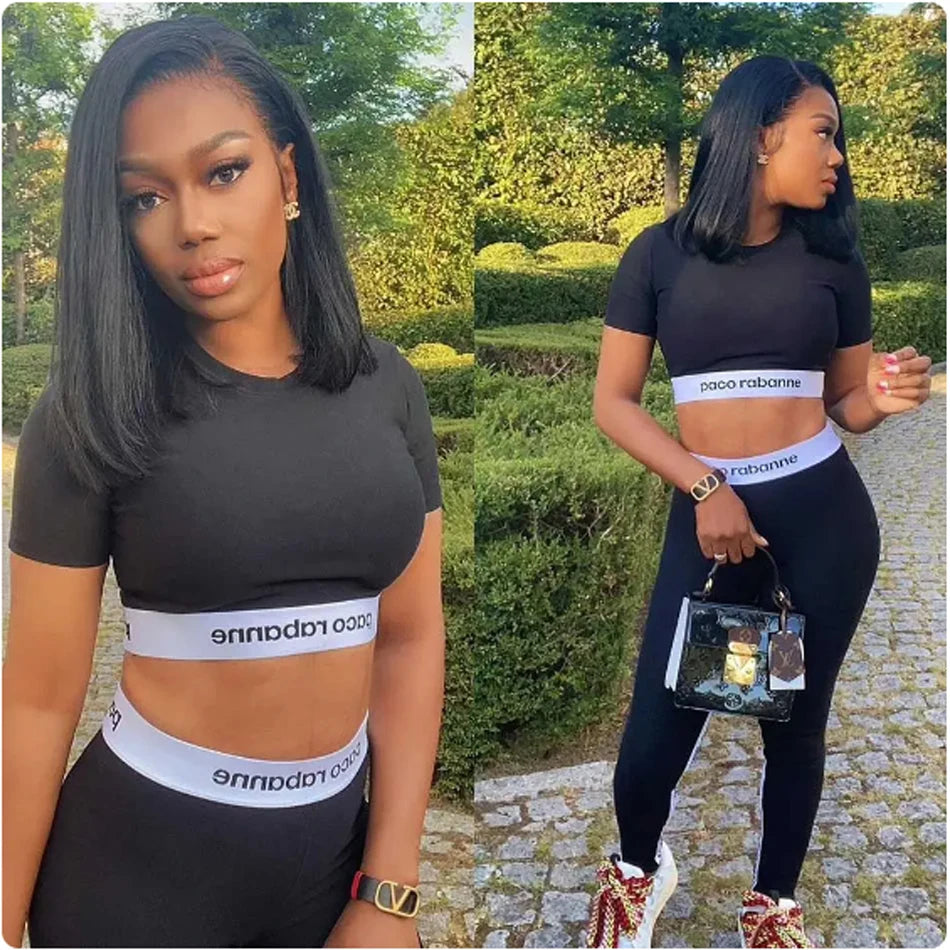Kinky Straight Bob Wig Glueless 100% Human Raw Hair Tissage Wig HD Transparent Lace Closure Yaki Short Wig Perruques Vietnamese
