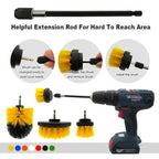 Electric Scrubber Brush Drill Attachment Kit Power Cleaning Brushes For Carpet Glass Auto Tires Nylon Bristle Heads 2 3.5 4 Inch