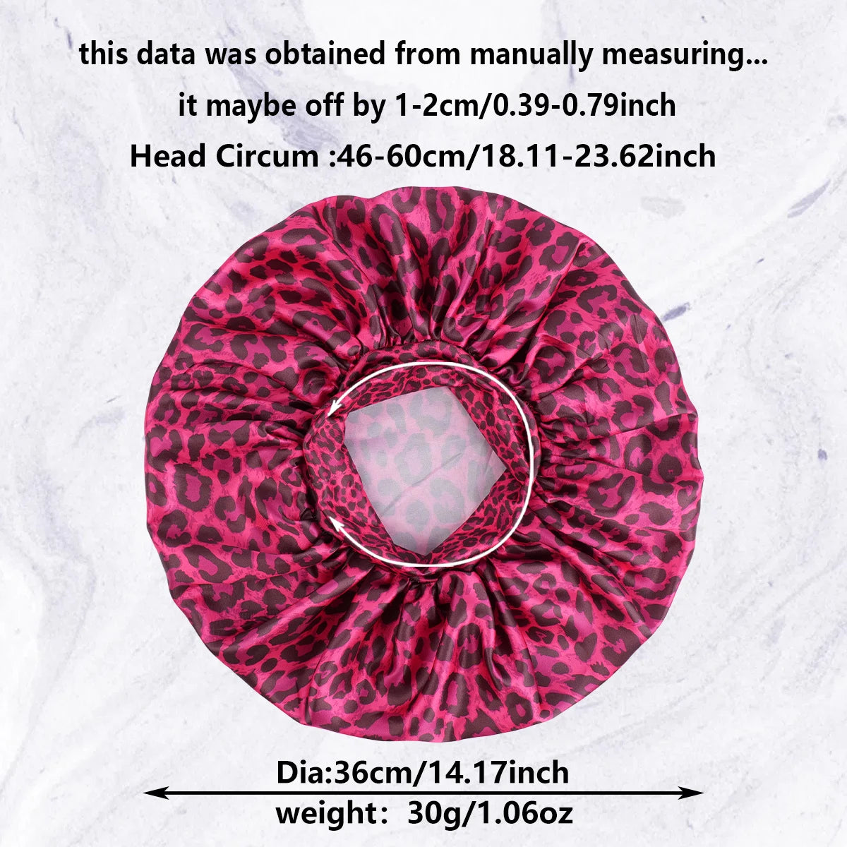 Luxurious Women's Satin Sleep Bonnet All-Over Leopard Print Nightcap for Hair Care And Fashion Style