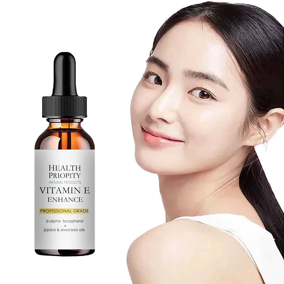 Vitamin E skin oil 100% natural facial essence moisturizes and tightens skin, reduces fine lines and spots, brightens skin tone Main image