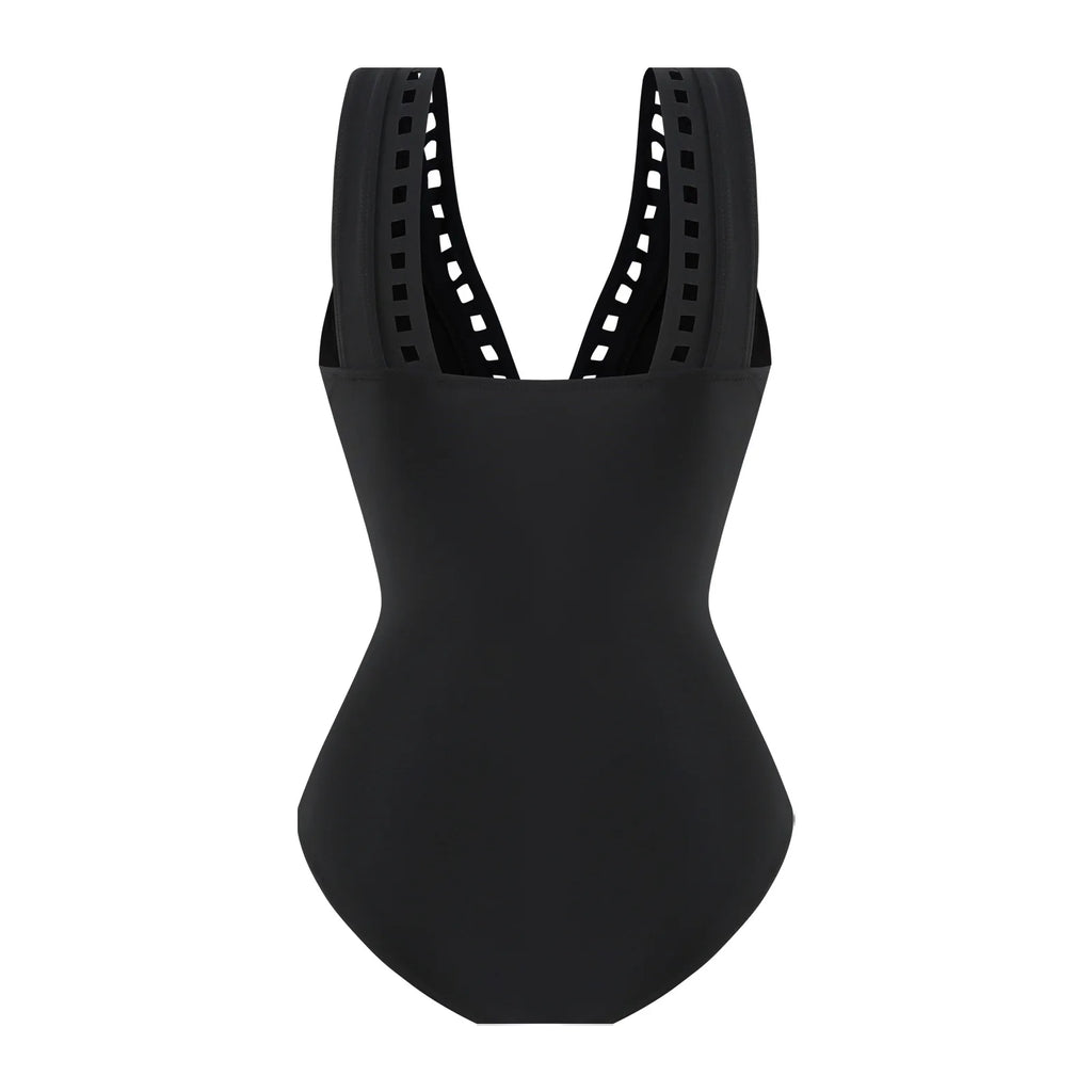 2026 Swimwear Women’s V-Neck One-Piece Swimwear with Skirt Set – Sexy Beachwear Holiday Bathing Suit for Vacation Outfit Dress
