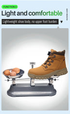 Rotating Button Work Shoes for Men Anti Puncture Work Sneakers Waterproof Work Safety Shoes Non Slip Steel Toe Tactical Boots