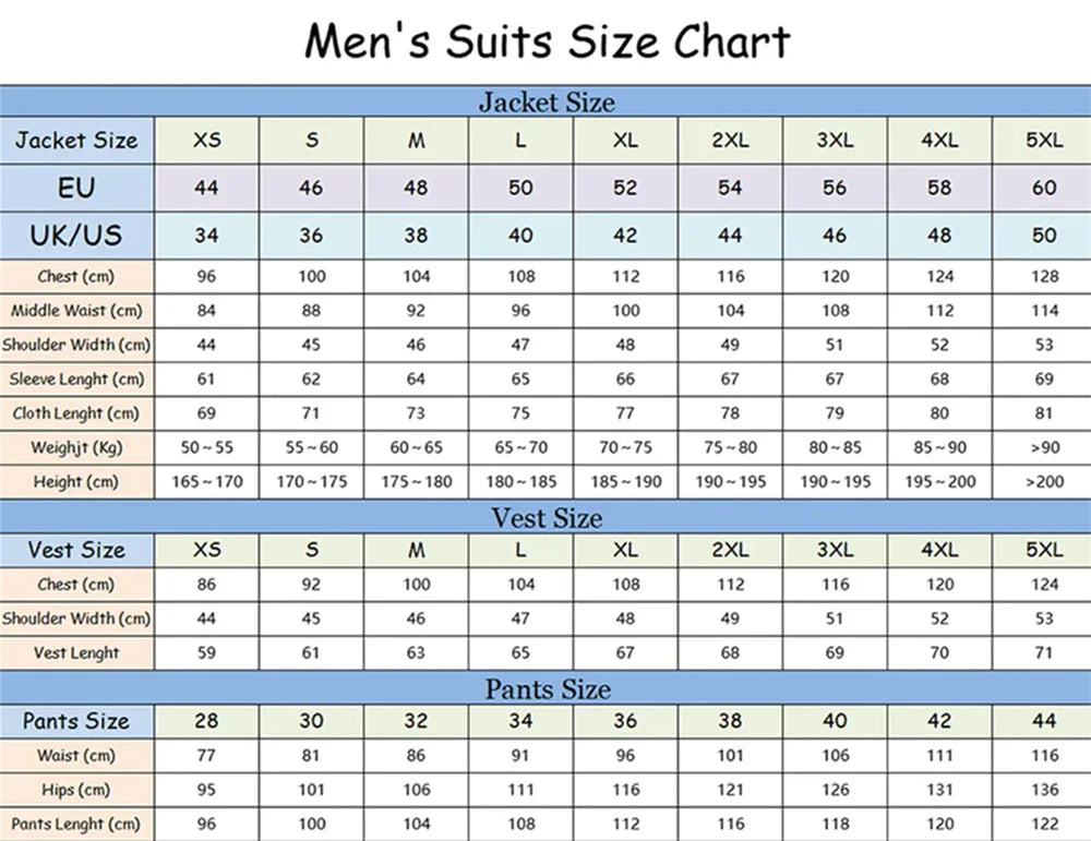 Fashionable Single-Breasted Men's Suit Set For Wedding Formal Business 2PCS Men's Suit Set Including Jacket Vest Pants Customize
