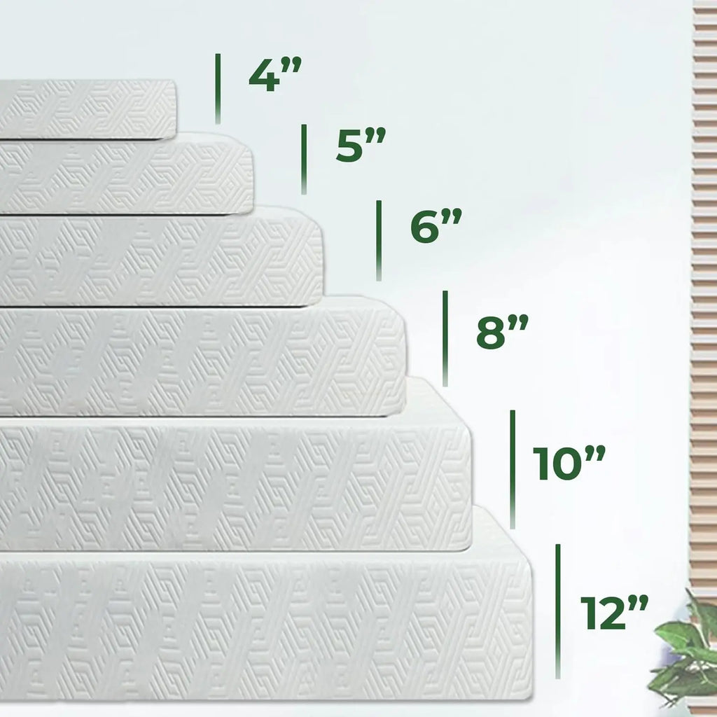 Twin Mattress, 4 Inch Foam Mattress in a Box, Medium Firm, Reversible, Pressure Relief, for Bunk Bed, Customized
