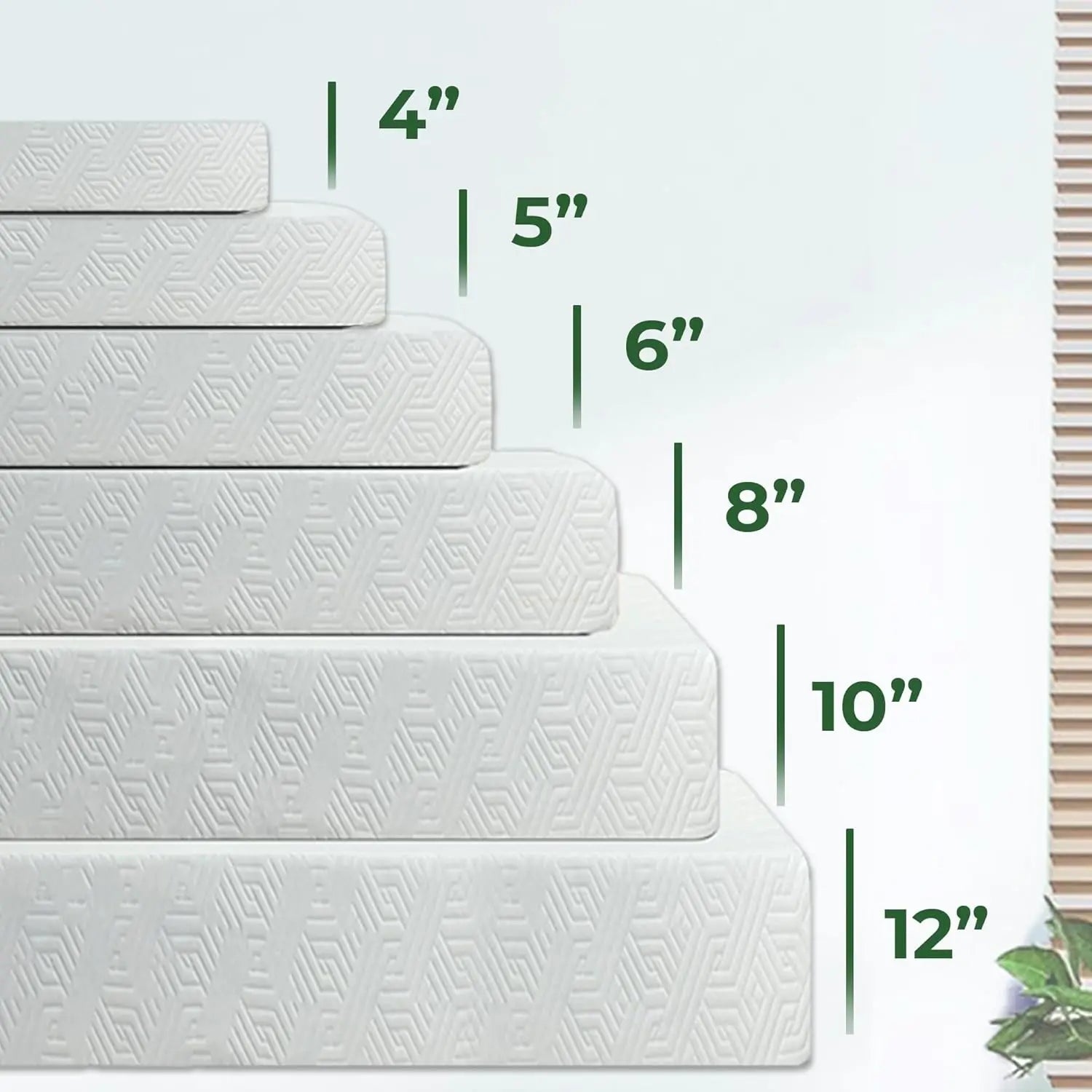 Twin Mattress, 4 Inch Foam Mattress in a Box, Medium Firm, Reversible, Pressure Relief, for Bunk Bed, Customized