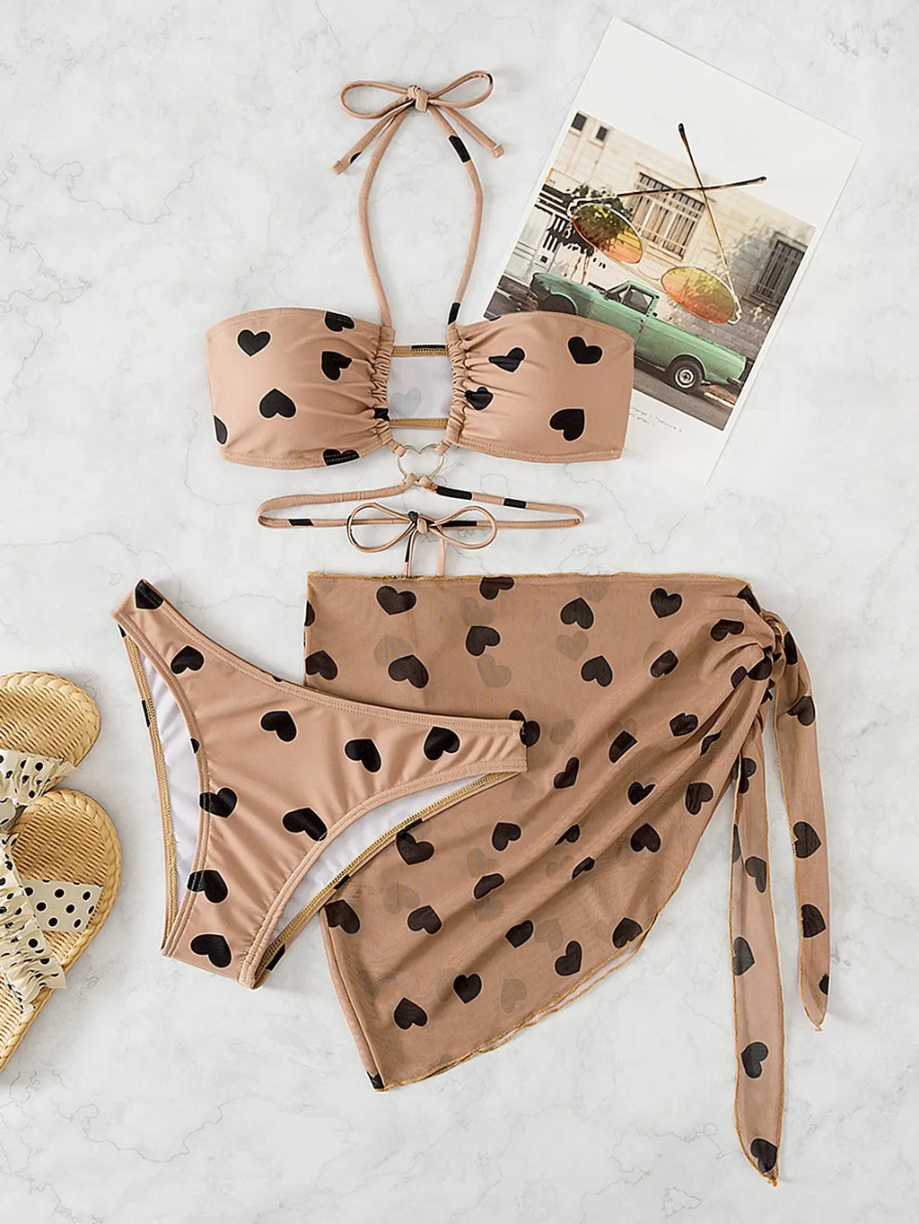 Brazilian Thong Bikini 2026 Women With Skirt Sexy Swimwear Female Padded Swimsuit Push Up Beachwear Bathing Suit Biquini Summer