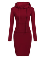 Autumn - Ready Ladies Hooded Dresses Blending Hoodie and Sweatshirt Elements for Fashionable Women's Wardrobe