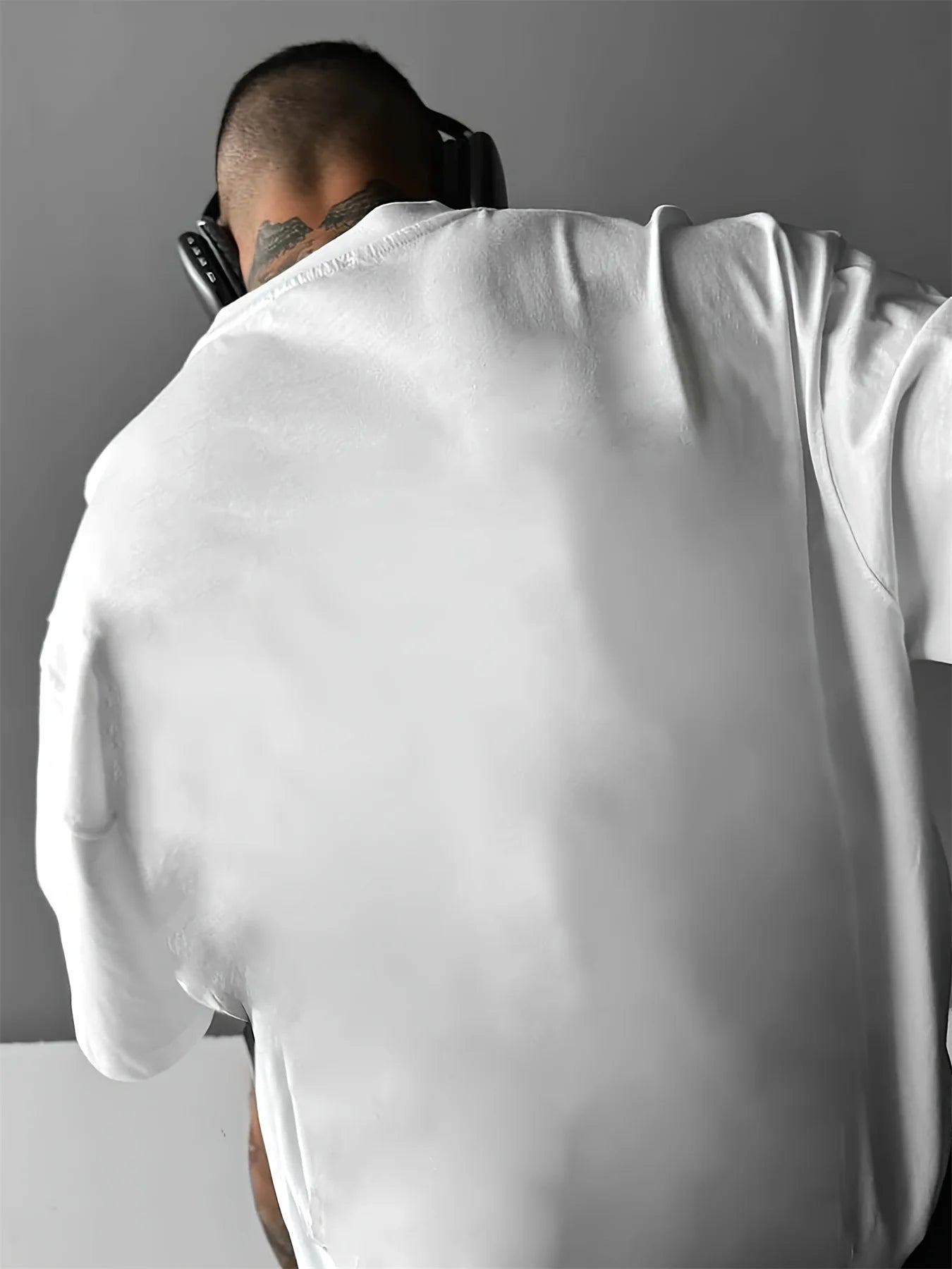 Summer men's 100% cotton comfortable casual wide plus size prediction for future letter printed round neck short sleeved T-shirt