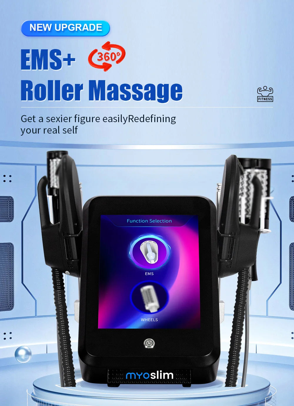 MYOSLIM and EMS Nova Hi-EMT RF Roller 2-in-1 Muscle Gainer Slimming Fitness Machine Health And Beauty Equipment For Salon