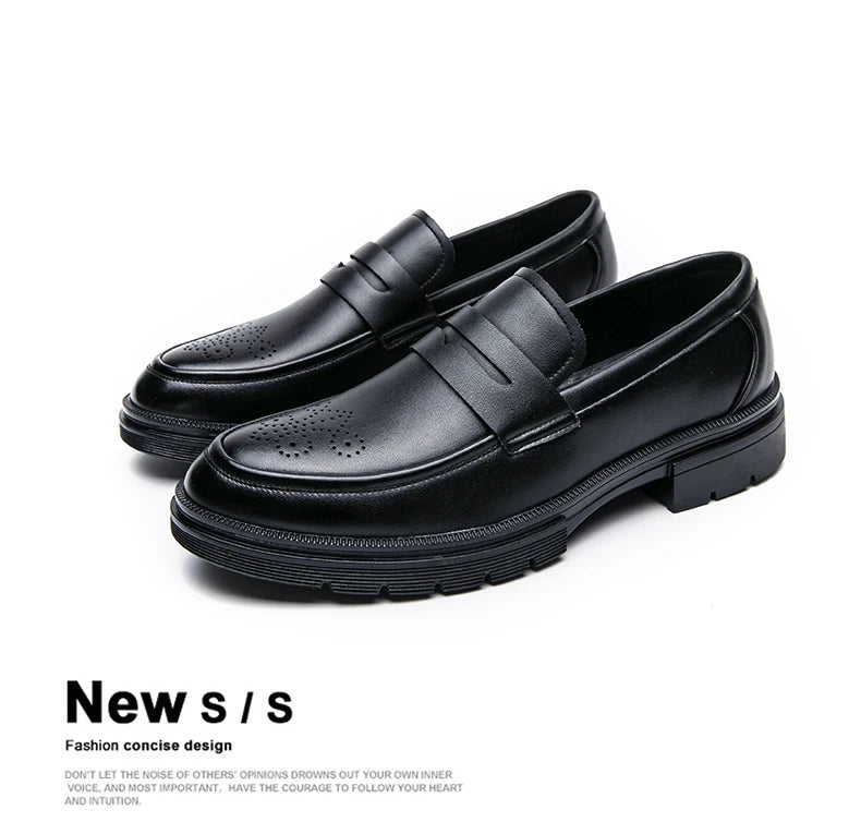 High Quality Dress Shoes Man Comfortable Business Social Leather Shoes For Man Casual Men's Italian Formal Shoes Man Loafers