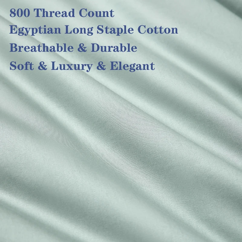 1pc Egyptian Cotton Duvet Cover Solid Color 100% Cotton 800 Thread Count Quilt Cover Korean Minimalist Style Bedding Ultra Soft