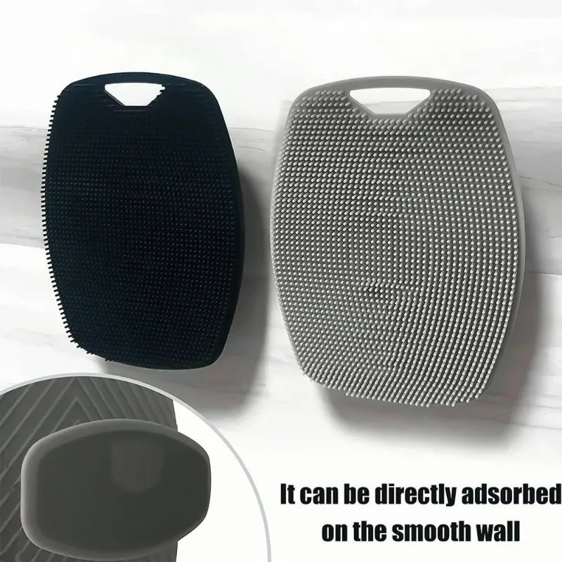 Soft Silicone Exfoliating Brush Cleanser Manual Body Cleansing Scrubber Shower Gentle Massage Bath Brush Cleaning Tools
