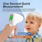 Medical No-Touch Thermometer for Adults and Kids, 1-Second Fast Reading, Color-Coded Fever Alarm, Silent Mode