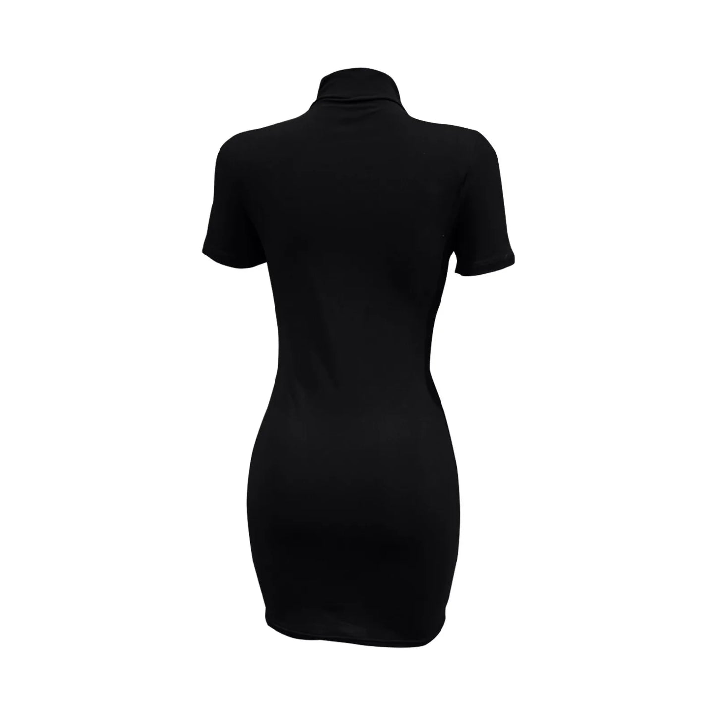 Bodycon Dresses For Women 2024 High Neck Thigh Length Short Sleeve Fitted Women'S Valentines Going Out Club Date Night Outfit
