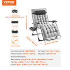 SucceBuy Zero Gravity Chair Zero Gravity Recliner Lounge Chair Adjustable Anti Gravity Chair with Cushion Footrest and Cupholder
