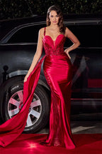 Mila Sweetheart Neck Mermaid Party Dresses Side High Split Satin Evening Dresses Sheath Backless Customized Prom Dresses 2026