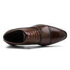 Oxfords Men Shoes Red Sole Fashion Business Casual Party Banquet Daily Retro Carved Lace-up Brogue Dress Shoes