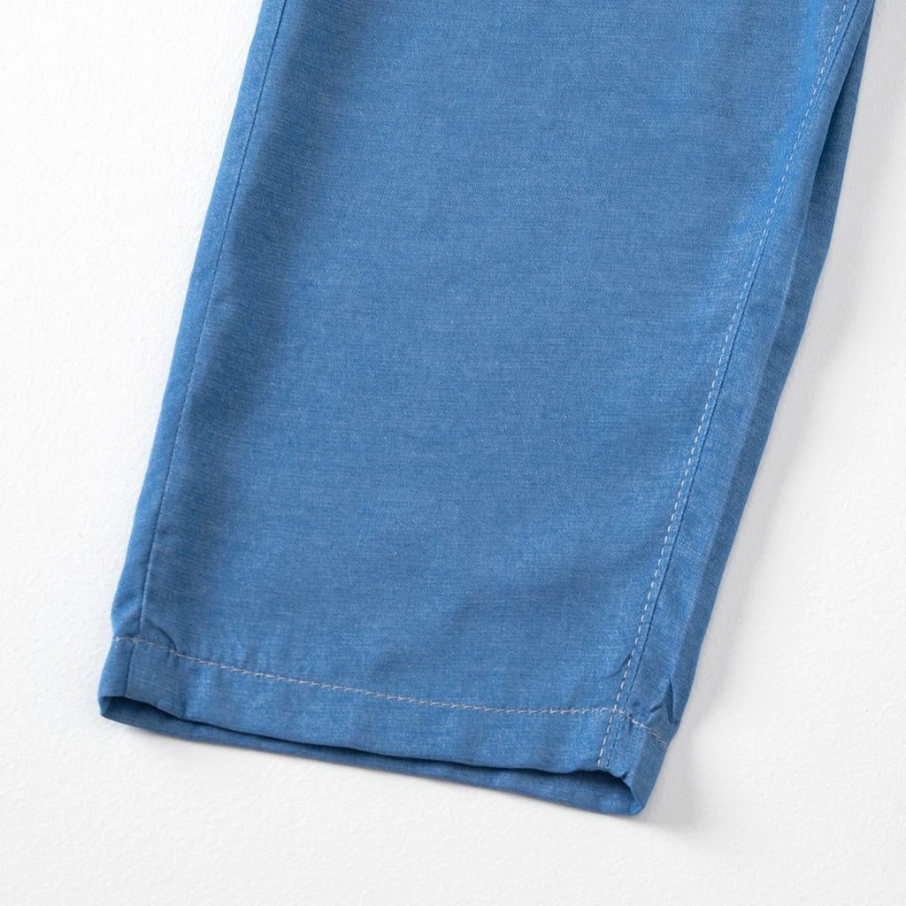 Men's summer slim fit soft blue imitation jeans comfortable casual youth pants outdoor versatile slim fit handsome slim fit pant
