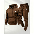Hot Selling Men's Hooded Sweatshirt Pants Set Casual Tracksuit Streetwear Sportswear Fitness Jogger Outfit 2 Piece Warm Clothing