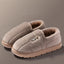 Men's slippers Winter Solid Color Wrap Heels Plush Slippers Non-slip Warm Women Men Home Casual Cotton Shoes Big Size 50 51