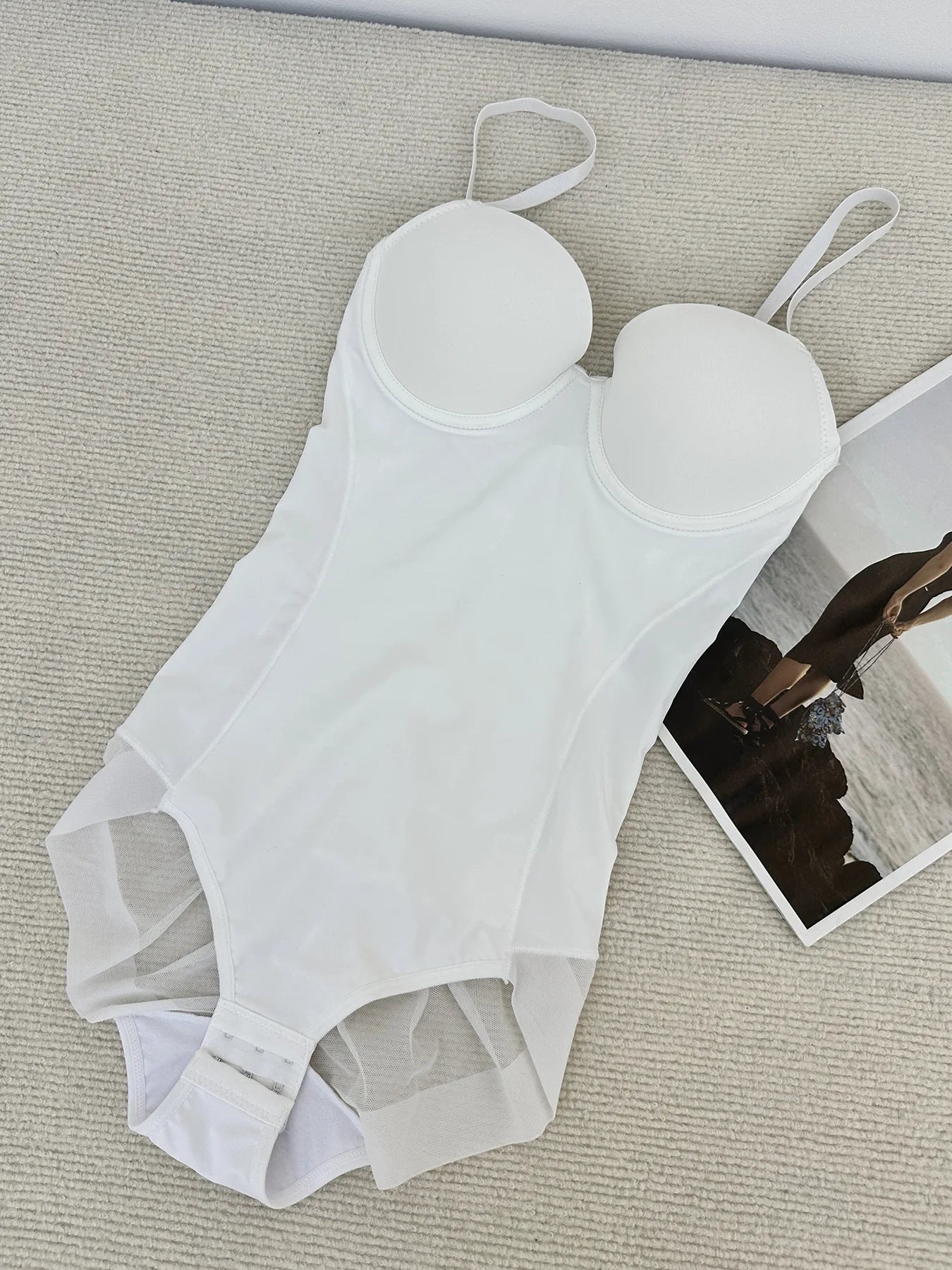 Naisstoo Women Shapewear Bodysuit for Tummy Control Seamless Body Shaper Thong Jumpsuit Bras