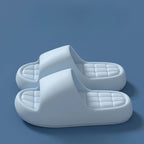 Unisex Bathroom Slippers Cloud Cushion Slides Summer Flat Sandals Thick Platform Shoes Man Indoor Non-Slip Couple Flip Flops