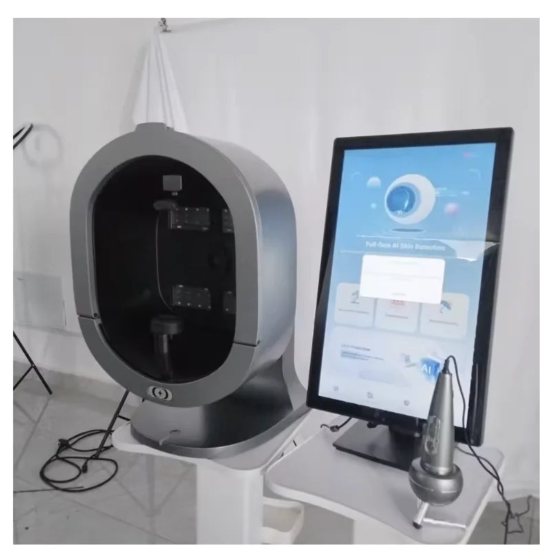 A 3D AI facial skin analyzer for hair diagnosis and professional analysis  with 8-spectrum beauty salon equipment