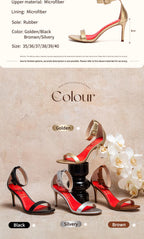 High heel sandals luxury brand 2025 summer new simple design wrap heel Girl