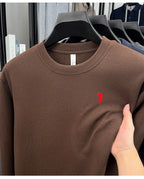 Luxury brand long sleeve T-shirt men's autumn Paul trendy exquisite pony embroidery pullover loose casual round neck sweatshirt