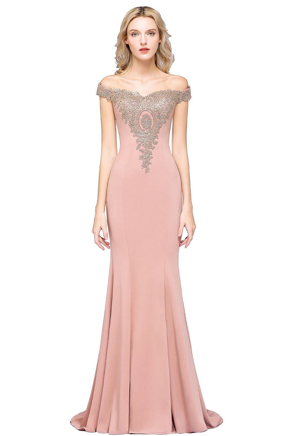 Women Evening Dresses Evening Prom Formal Gowns Wedding Party Long Dress Lace Applique Off Shoulder Dresses Gala Main image