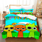 Sprunki Bedding Set Incredibox 3D Printed Music Game Duvet Cover Set Soft Single Twin Double Queen King Size Sprunki Gifts Kids