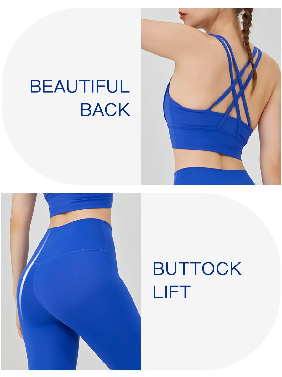 2 Piece Yoga Clothes Women's Tracksuit Athletic Wear Pilates Fitness Suit Gym Workout Push Up Clothes Sports Bra Leggings Suit Secondary image