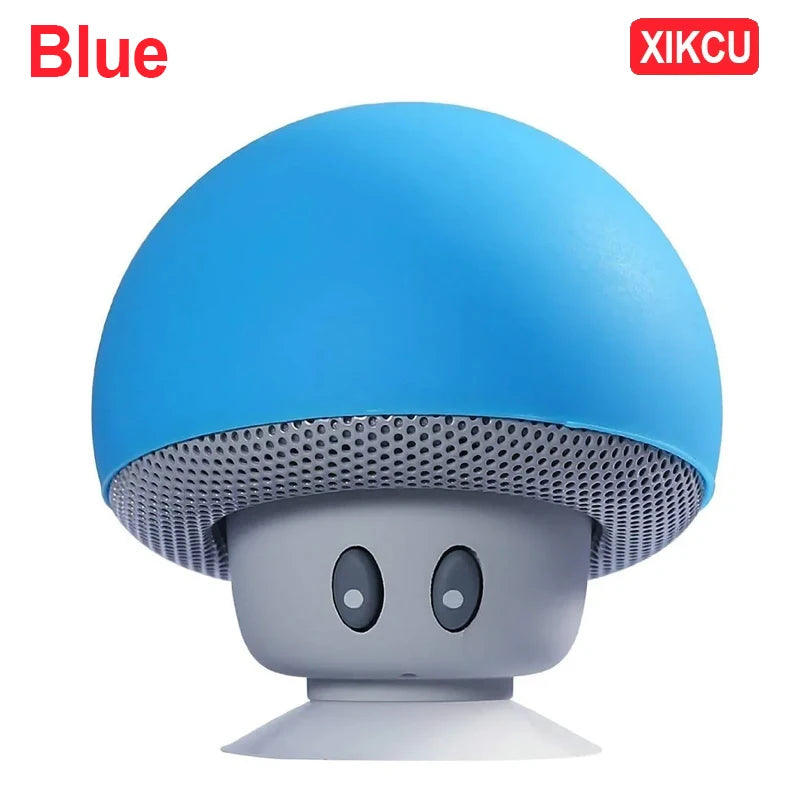 XIKCU Mini Mushroom Bluetooth Speaker Creative Mini Suction Cup Portable Smart Speaker for Phones Cross-border Cartoon Gift