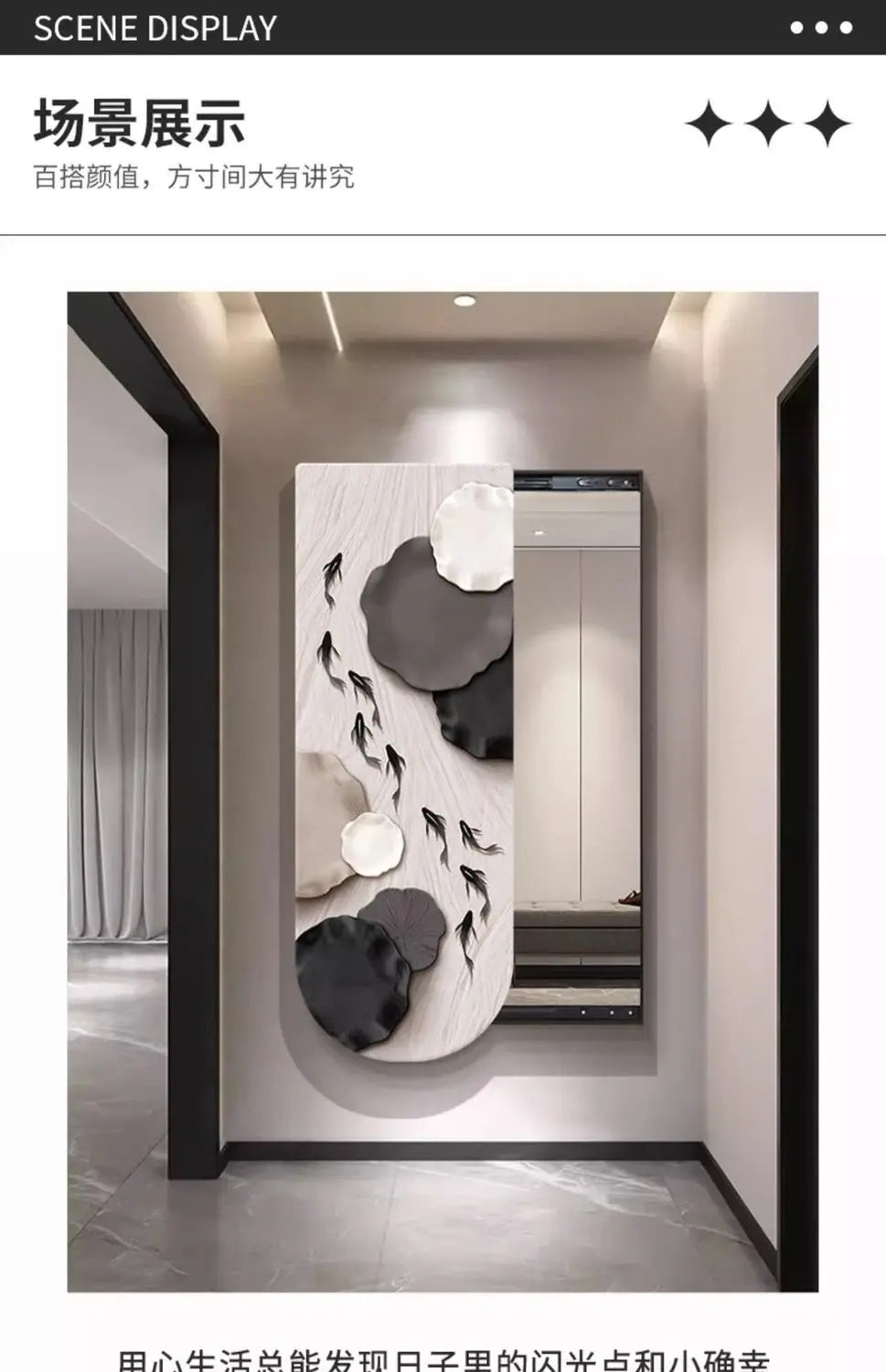 Bathroom Rectangle Mirror Organizer Creative Black Wall Mirror Bedroom Ornament Decorazioni Casa Home Furniture Accessories